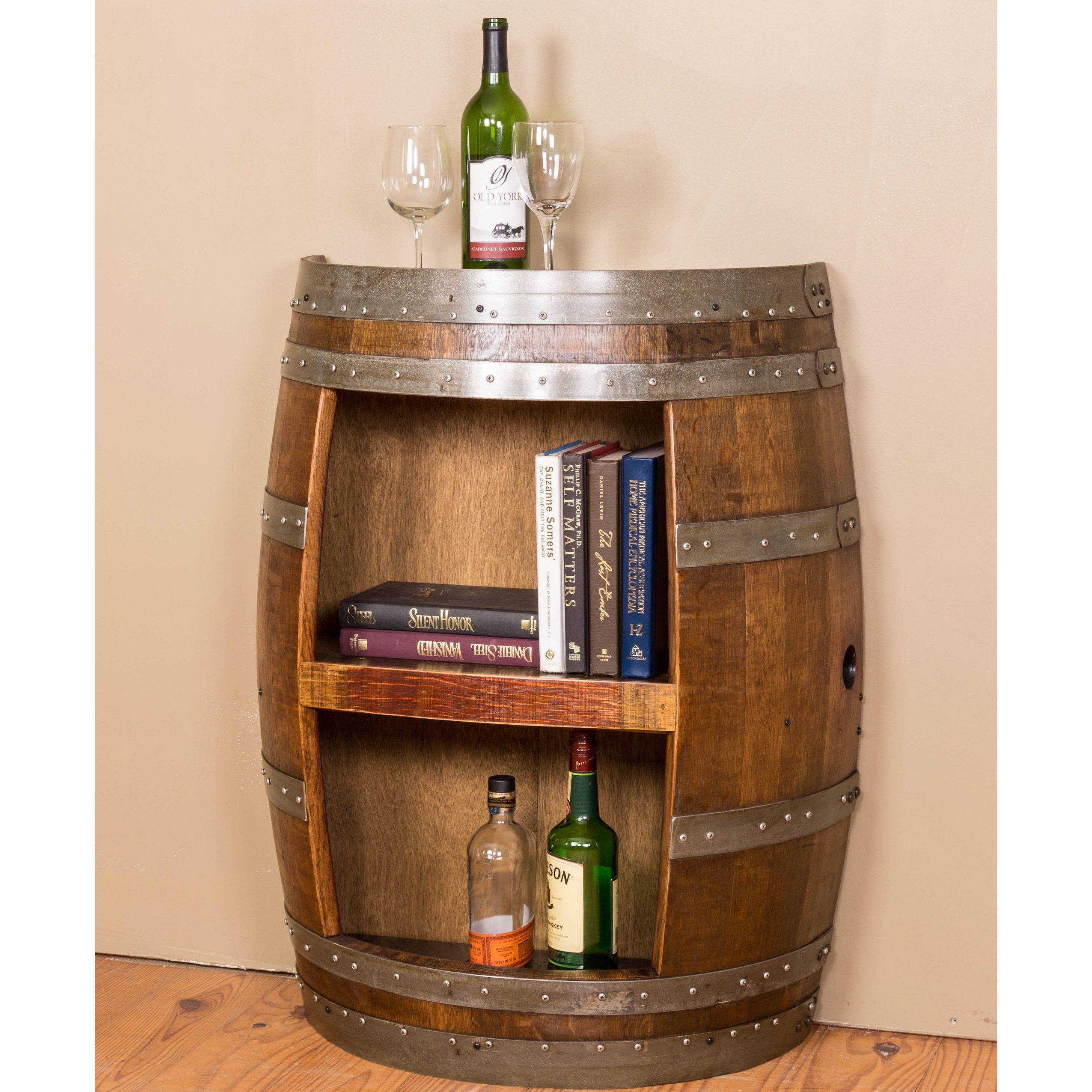 Half barrel wine rack sales