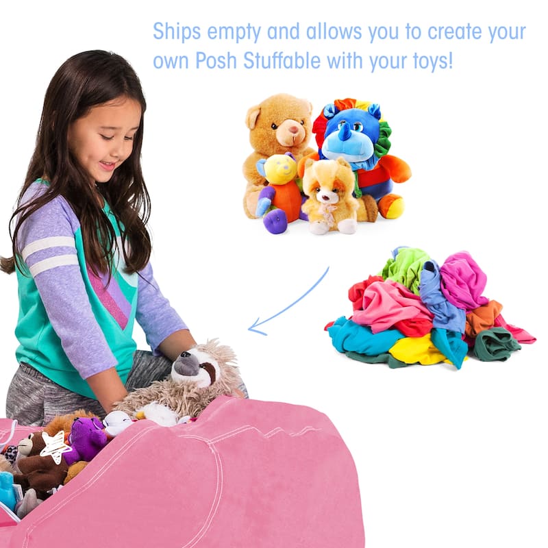 Kids' Stuffed Animal Storage Bean Bag Chair Cover or Toy Organizer