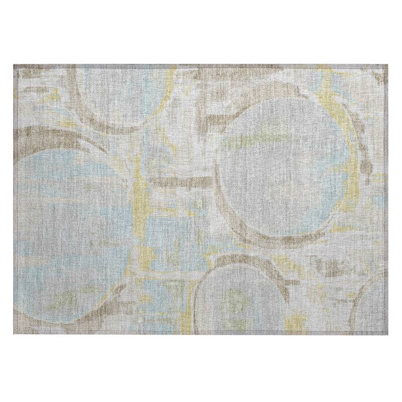 Machine Washable Indoor/ Outdoor Modern Erie Chantille Rug