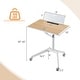 preview thumbnail 2 of 8, Gymax Pneumatic Standing Desk Rolling Adjustable Laptop Cart Podium