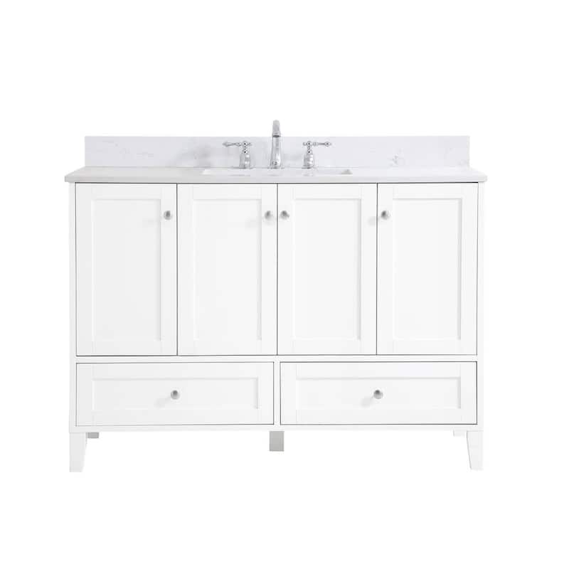 Elegant Lighting Sommerville 48" Free Standing Single Basin Vanity Set