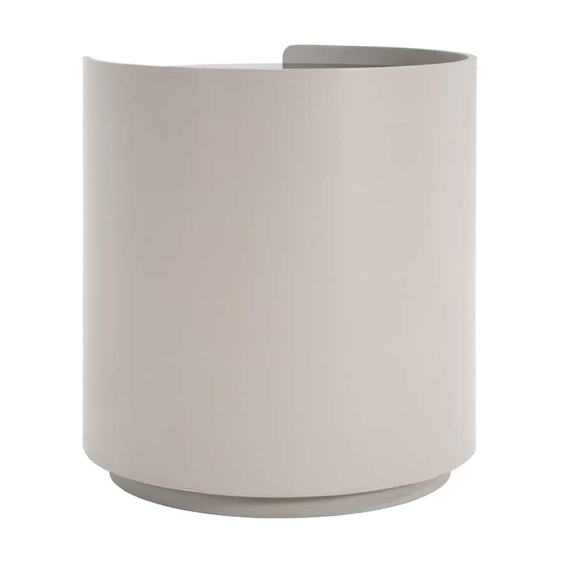 Retro MDF Side Table with Double Storage Drawers