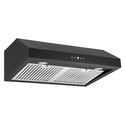 Ancona 30 in. Ducted 440 CFM Under Cabinet Range Hood in Matte Black