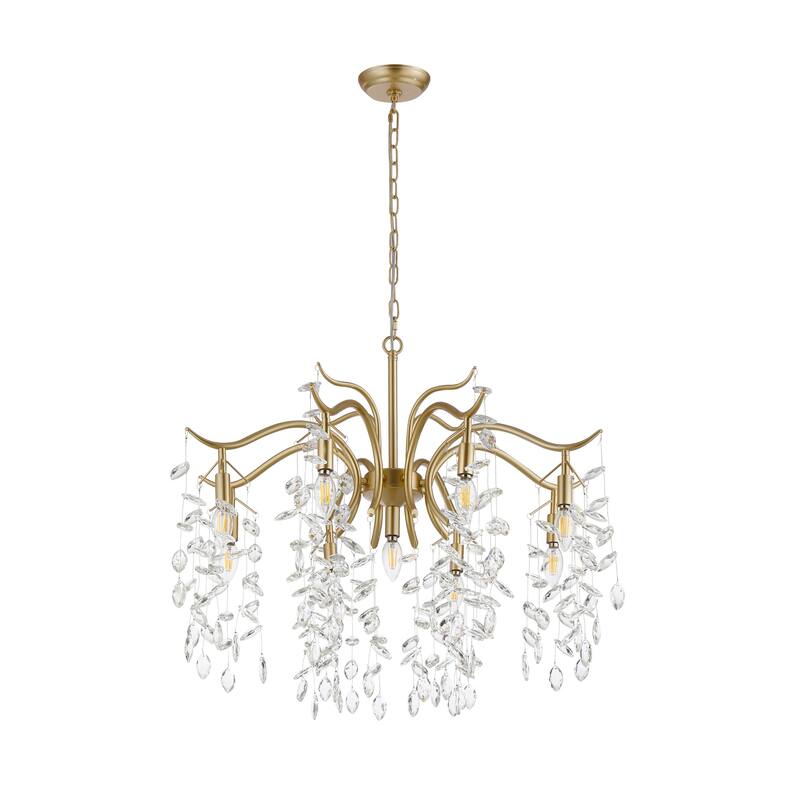 9-Light Modern Creative Personalized Golden-Finish glam Crystal Chandelier