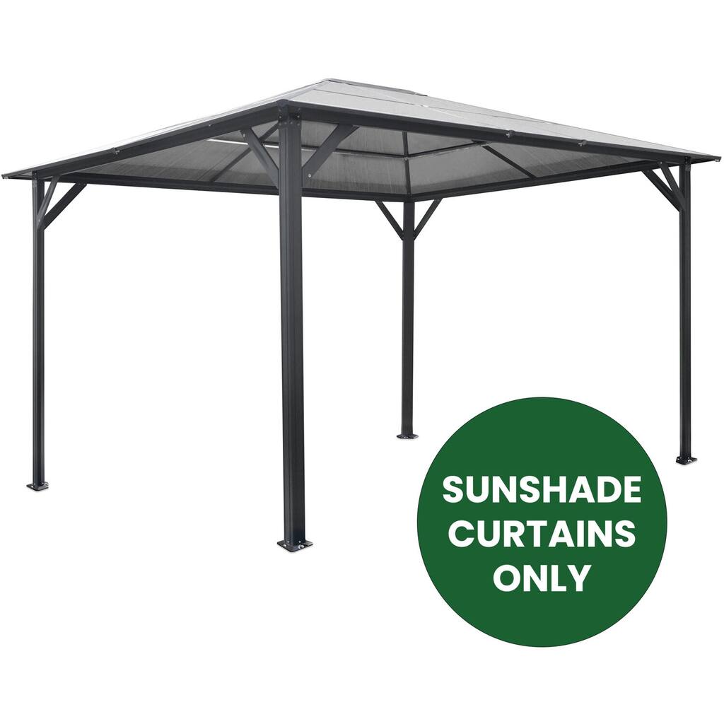 Hanover Polyester Sunshade Curtains for 13-Ft. x 10-Ft. Aluminum ...