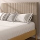 preview thumbnail 2 of 10, Priage by ZINUS Latte Wood Platform Bed Frame with Upholstered Headboard King