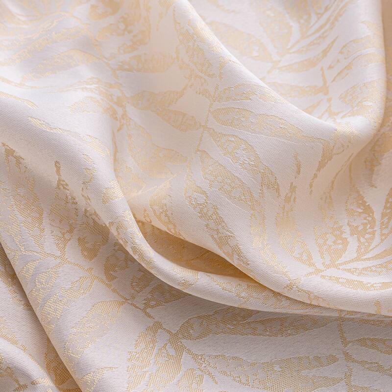 Liana Leaves Woven Jacquard Window Curtain