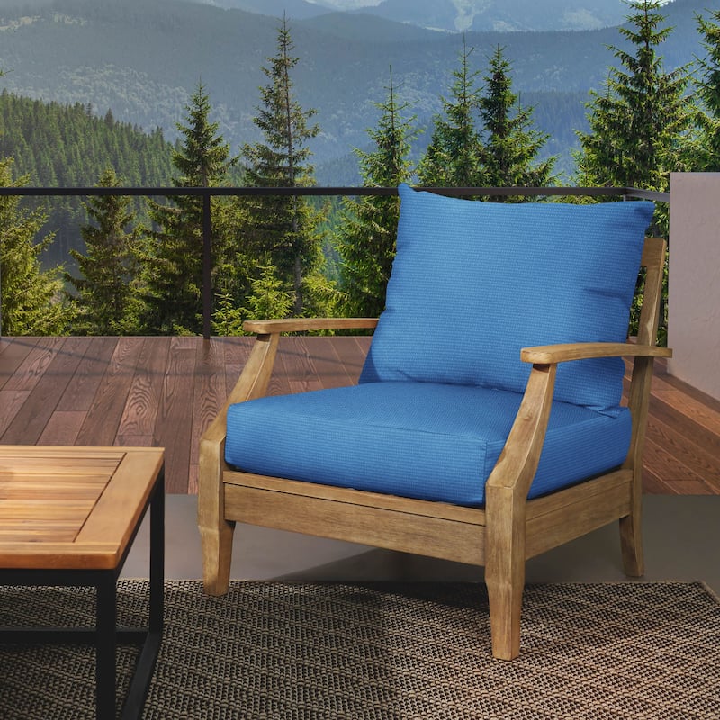Sorra Home Outdura Outdoor Knife Edge Deep Seating Pillow and Cushion Set