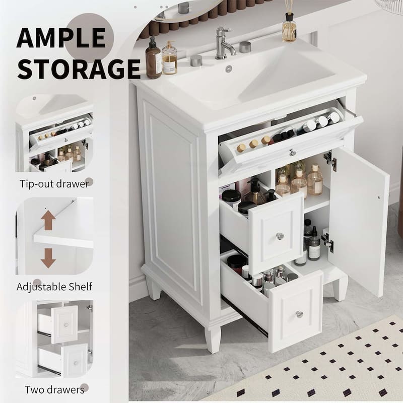 24" Bathroom Vanity with Sink