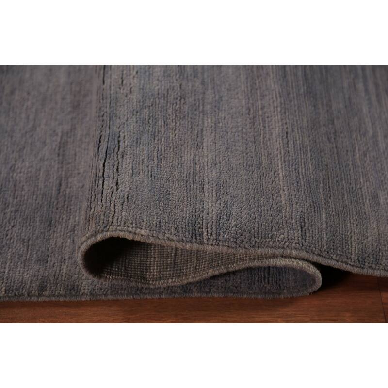 Grey Modern Gabbeh Oriental Area Rug Handmade Wool Carpet - 6'7" x 9'8"