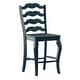 preview thumbnail 10 of 16, Eleanor French Ladder Back Wood Counter Chair (Set of 2) by iNSPIRE Q Classic Antique Dark Denim Blue
