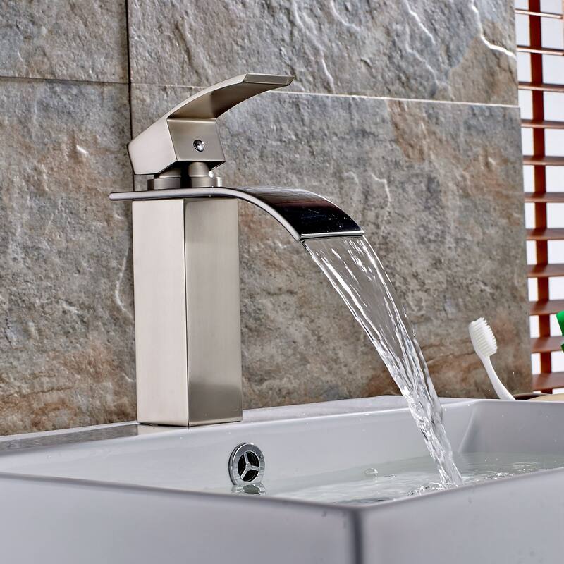Waterfall Single Hole Bathroom Sink Faucet