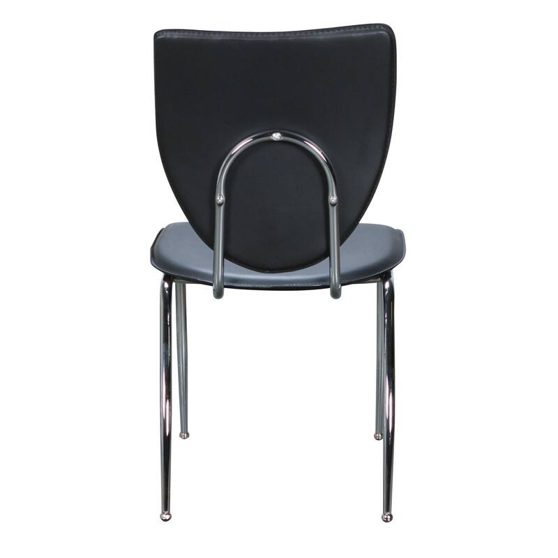 Linon Amico Black Stacking Side Dining Chair (Set of 2)