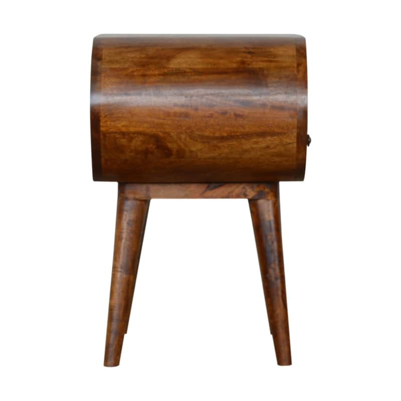 Artisan Furniture Solid Wood Chestnut Circular Open Nightstand