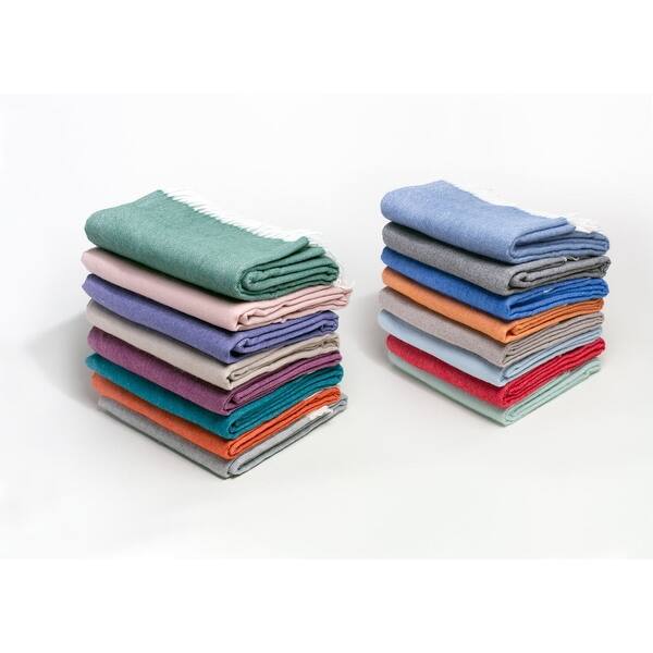 HomeRoots Green Woven Acrylic Herringbone Plush Reversable Throw Bed