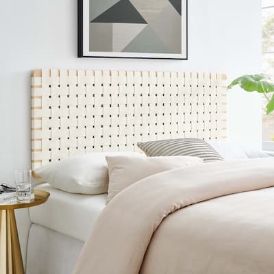Sparta Wall-Mount Twin/Full/Queen/King Vegan Leather Weave Headboard