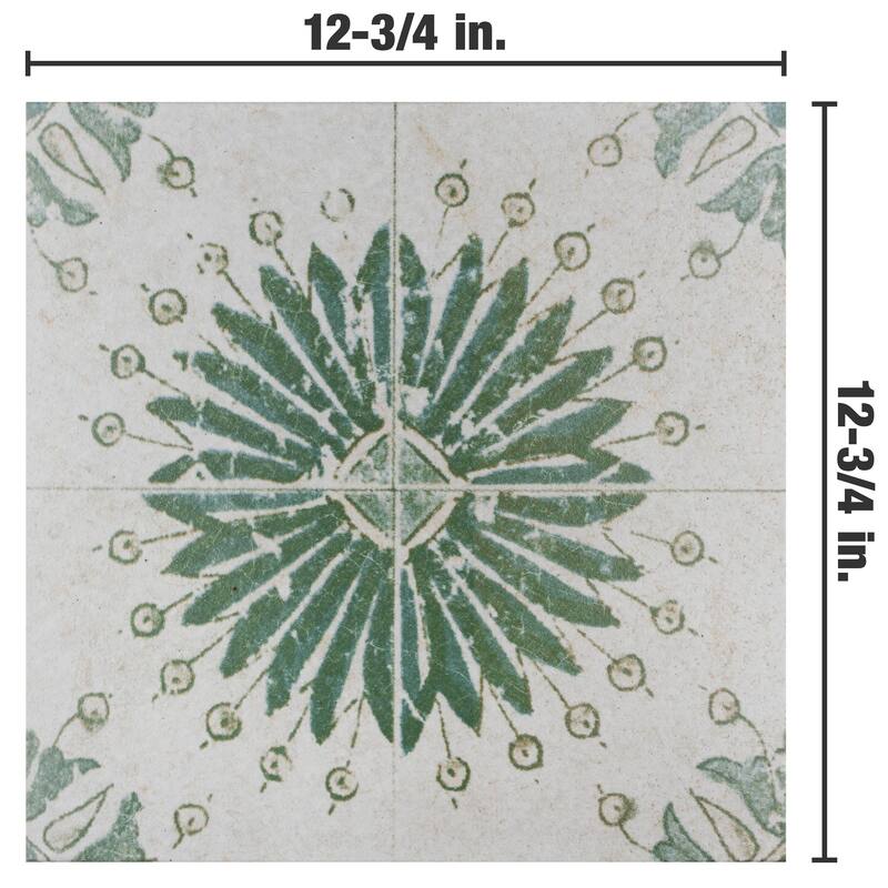 Merola Tile Klinker Retro Blanco Aster 12-3/4" x 12-3/4" Ceramic Floor and Wall Tile