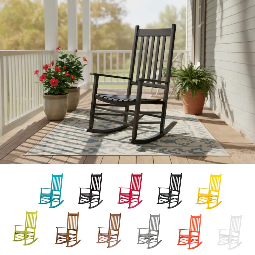 Porch & Den Steeplechase Genuine Hardwood Rocking Chair