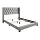 preview thumbnail 64 of 82, CraftPorch Glam Button Tufted Wingback Upholstered Bed
