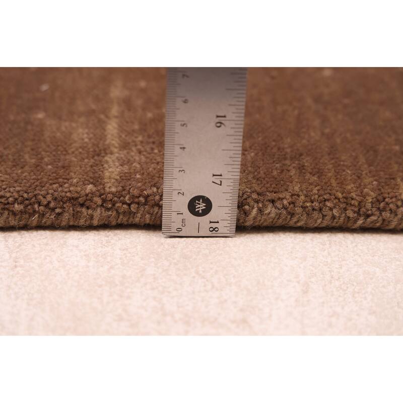 ECARPETGALLERY Hand Loomed Kashkuli Gabbeh Brown Wool Rug - 5'0 x 6'11