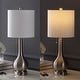 preview thumbnail 25 of 28, Grant 24" Modern Classic Gourd Iron LED Table Lamp with Pull-Chain with Dual USB Charging Port, by JONATHAN Y (Set of 2)