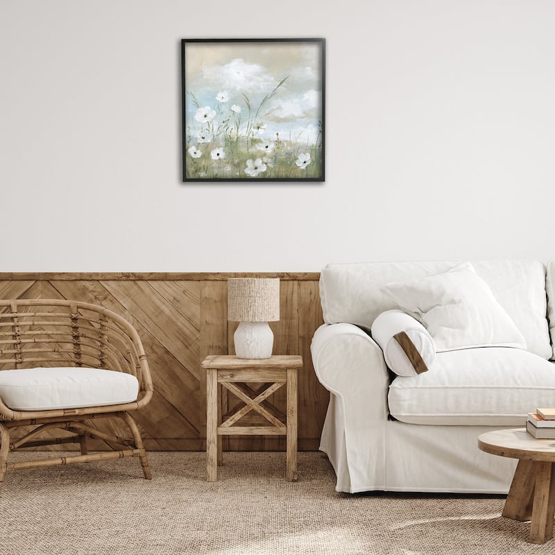Stupell Clouds Beyond Meadow Framed Giclee Art Design By Nan