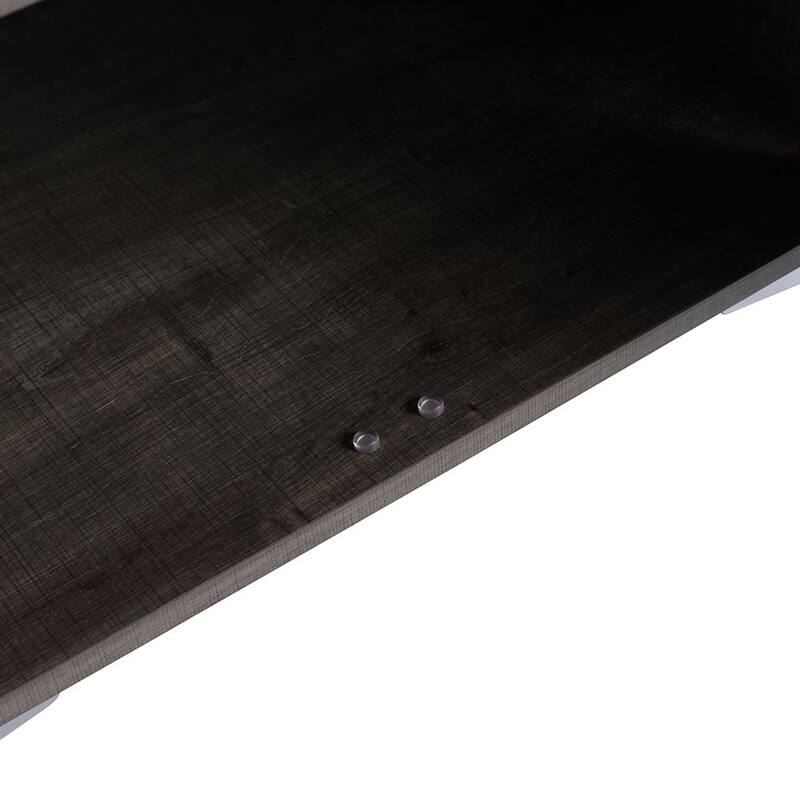 24" Single Vanity In Gray Oak Finish With Solid Surface Resin White Sink