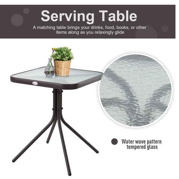 Shop Makan 3 Piece Fabric Glider Chair With Table Set By Havenside