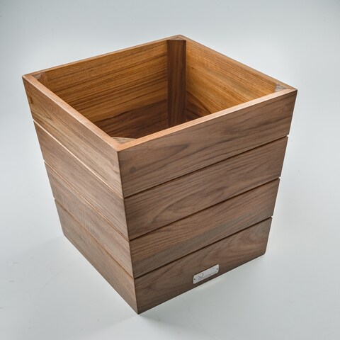 Small Teak Planter Box - 12" W x 12" H x 12" D
