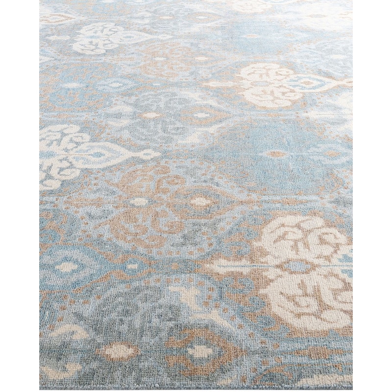 Modern One-of-a-Kind Handmade Area Rug - Gray, 8' 1" x 10' 4" - 8' 1" x 10' 4"