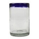 preview thumbnail 6 of 15, Handmade Blue Rim Glass Classic Drinking Set of 6 Glasses (Mexico)