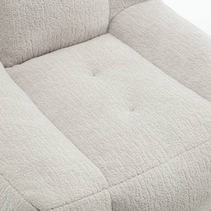 Fluffy Bean Bag Chair Lazy Sofa Chair with Memory Foam and Ottoman,Multi-scene Use