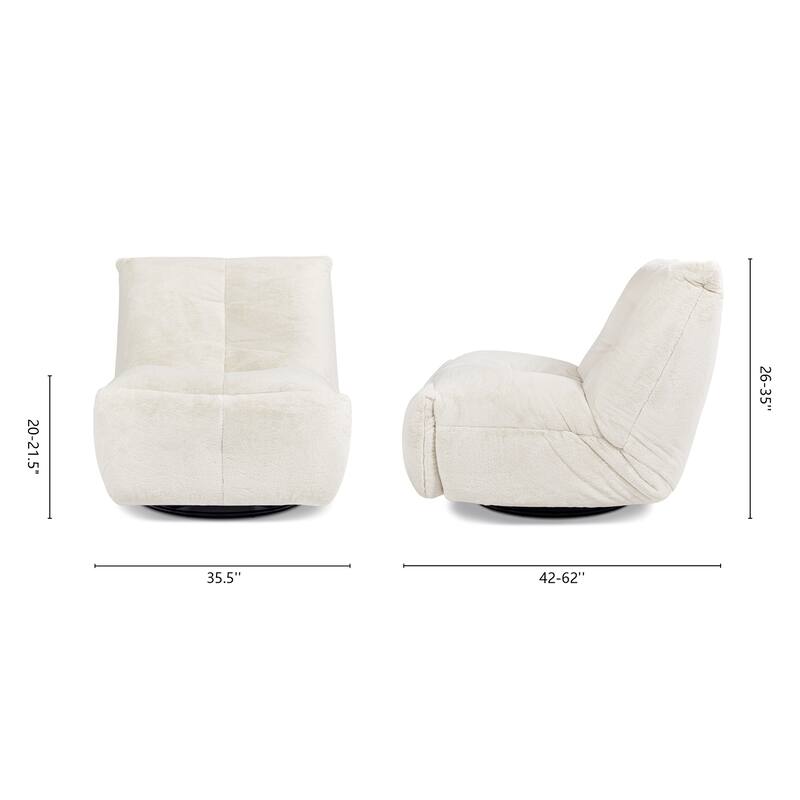 Rearden 35.5" Swivel Glider Manual Recliner Gaming Lounge Chair