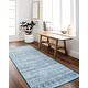 preview thumbnail 4 of 13, Livabliss Hera Bohemian Tribal Washable Area Rug Blue/Ivory - 8' 10" x 11' 10"