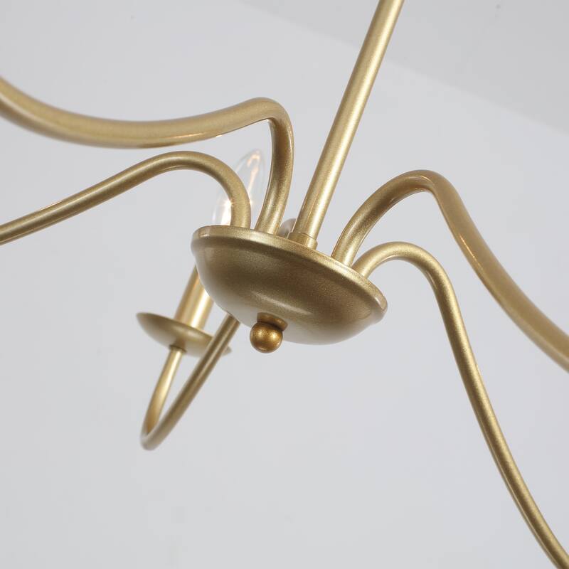 5-Light Rustic Farmhouse Candle Chandelier for Bedroom, Kitchen, Living Room and Foyer