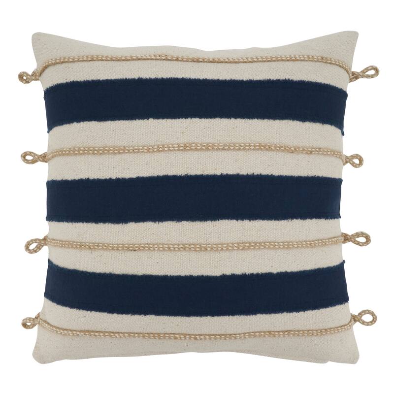 Throw Pillow With Rope Appliqué