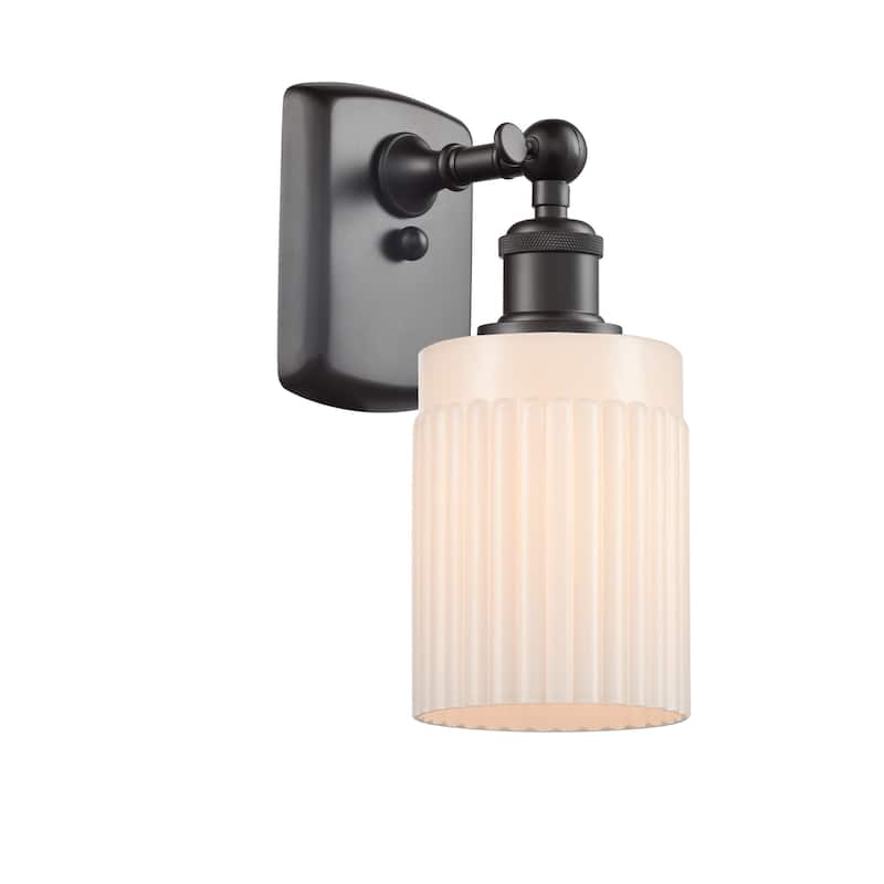 Innovations Lighting Hadley 9" Tall Bathroom Sconce - Oil Rubbed Bronze / Matte White