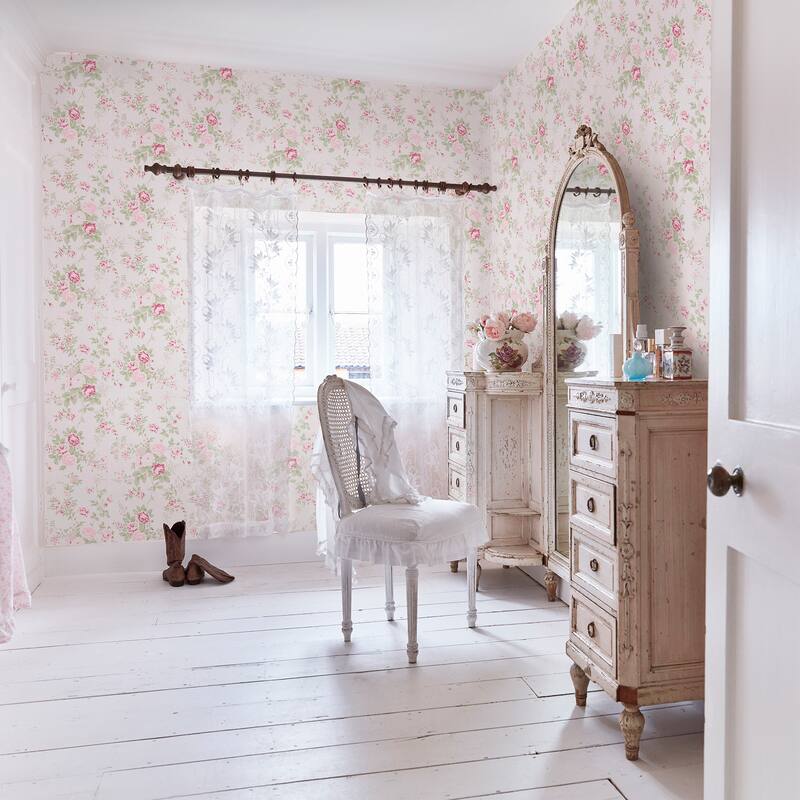 Shabby Chic by Rachel Ashwell Wild Flower Pink Wallpaper