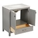 preview thumbnail 64 of 86, Plywood Freestanding Bathroom Vanity Set with Undermount Ceramic Sink