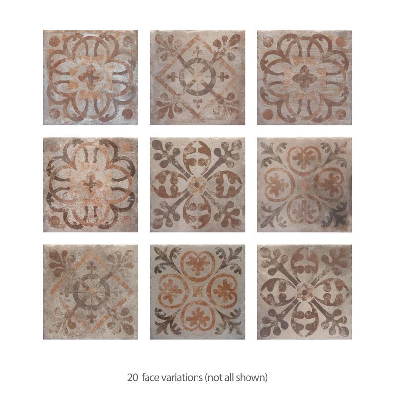 Merola Tile Americana Melrose 8-3/4" x 8-3/4" Porcelain Floor and Wall Tile