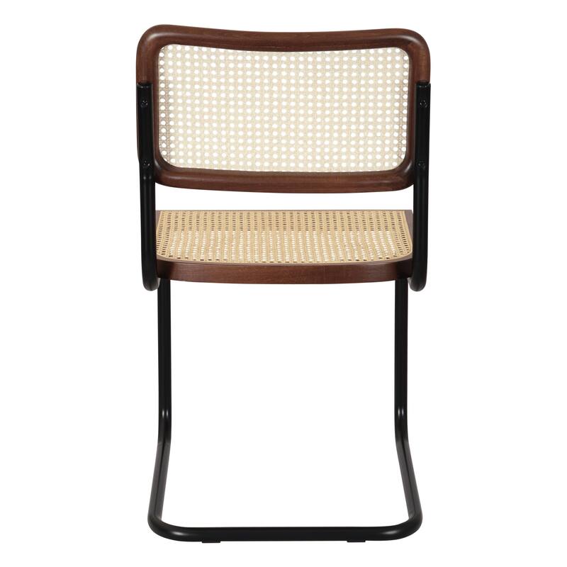 Breuer Chair Company Marcel Breuer Cesca Cane Cantilever Side Chair w/ Black Steel Frame (Various Wood & Cane Colors)