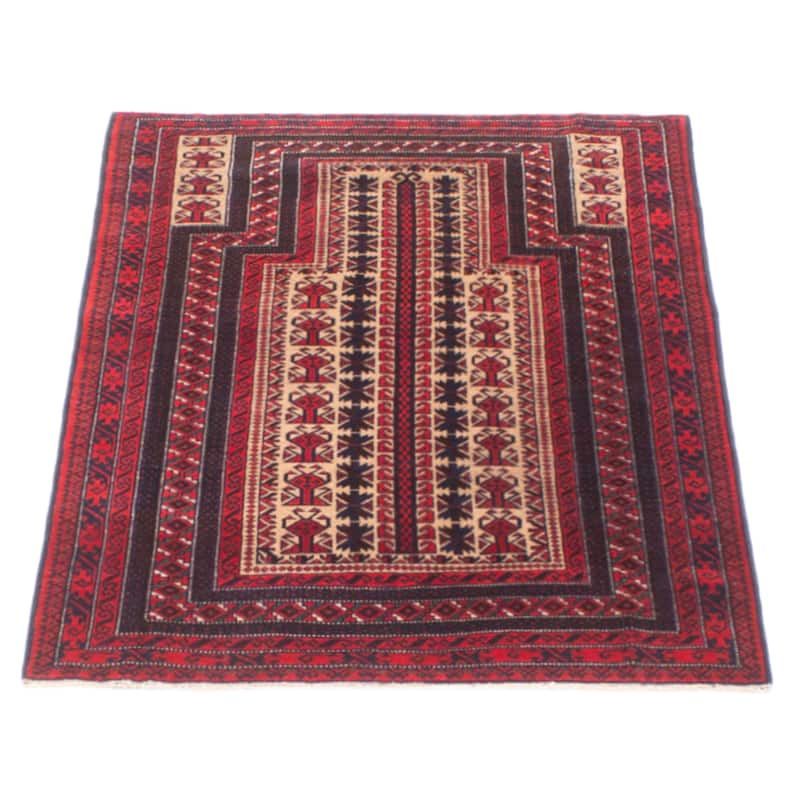 Teimani Beige Rug 3'2" x 4'9" - 3'2 x 4'9