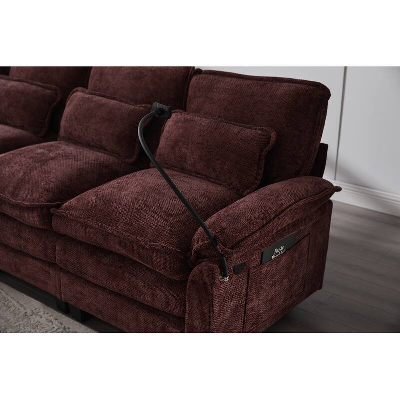 GDFStudio - Lara 106" U Shape Sectional Sofa Cloud Couch for Living Room