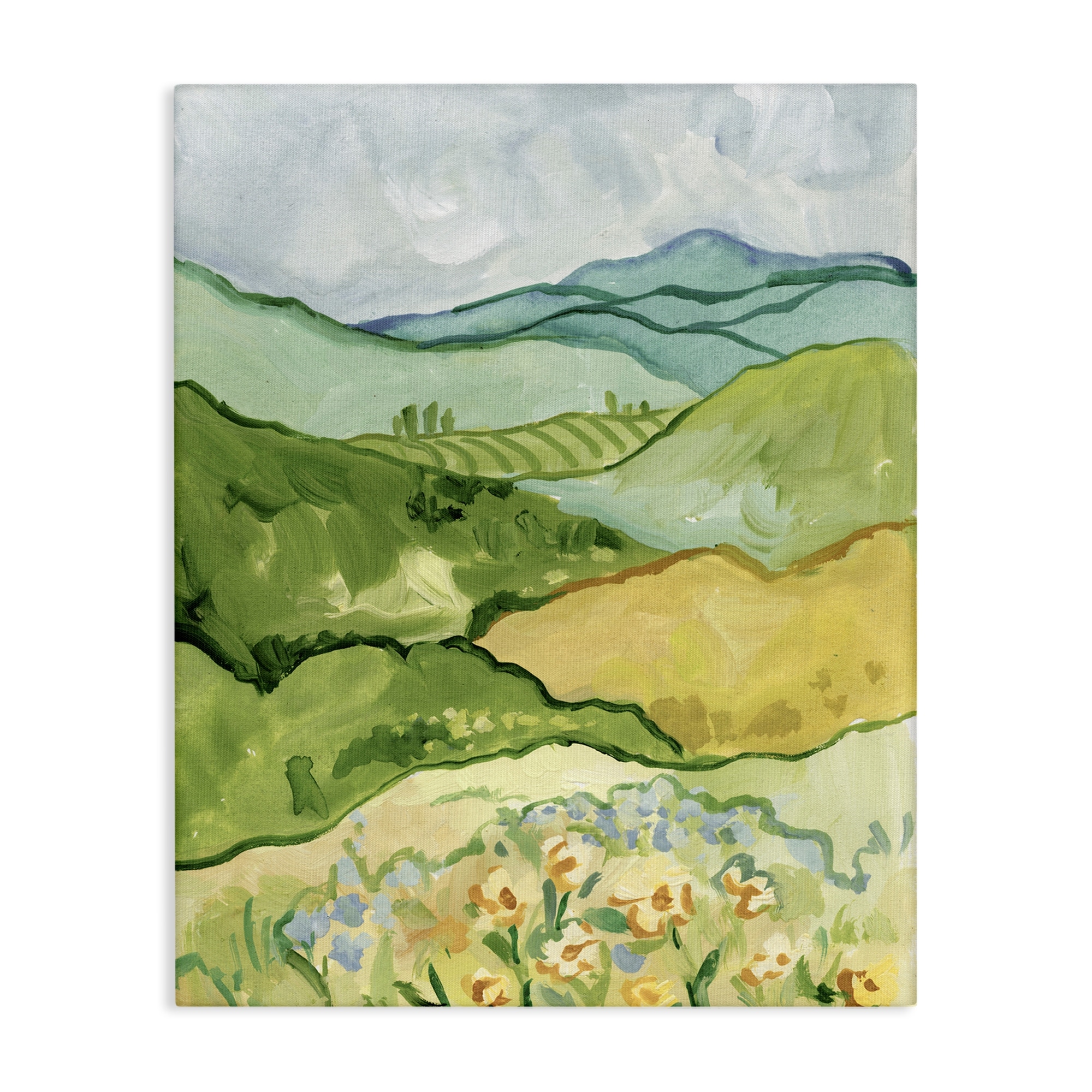 Stupell Green Meadow Rolling Hills Canvas Wall Art Design By Victoria Barnes