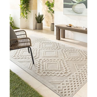 Livabliss Rockport Modern Indoor/Outdoor Area Rug