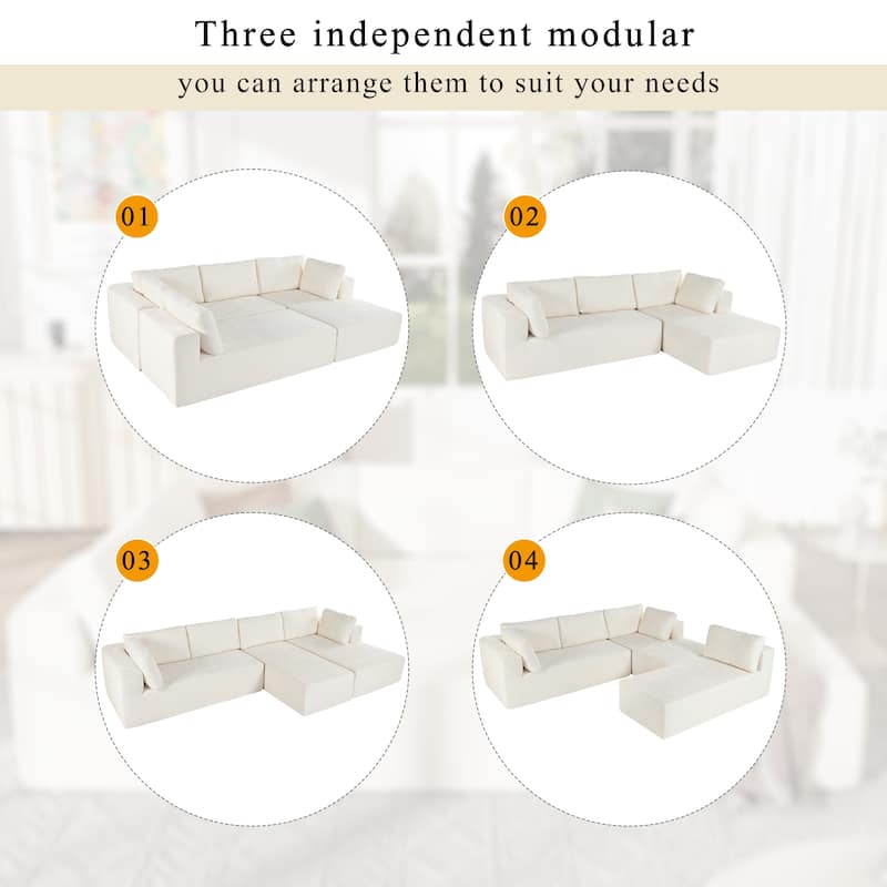 Modern Large Modular Sectional Sofa for Living Room Bedroom
