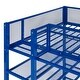 preview thumbnail 7 of 7, Blue Modern Style Twin Size Multi-functional Loft Bed with 4-Tier Shelves, Workstation, and Storage, Sturdy Metal Frame