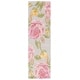 preview thumbnail 8 of 9, SAFAVIEH Handmade Glamour Mazal Floral Wool Rug 2'3" x 8' Runner - Pink/Grey - Runner