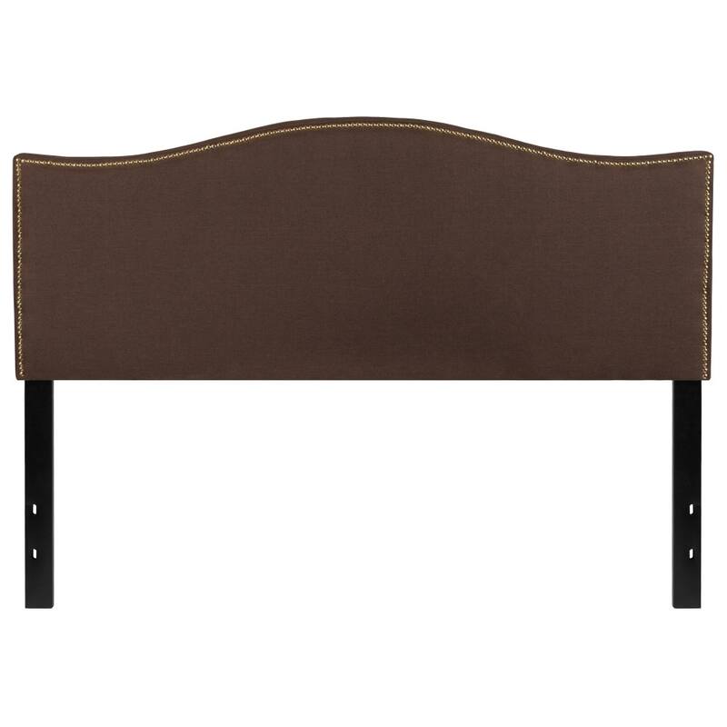 Arched Upholstered Headboard with Nailhead Trim
