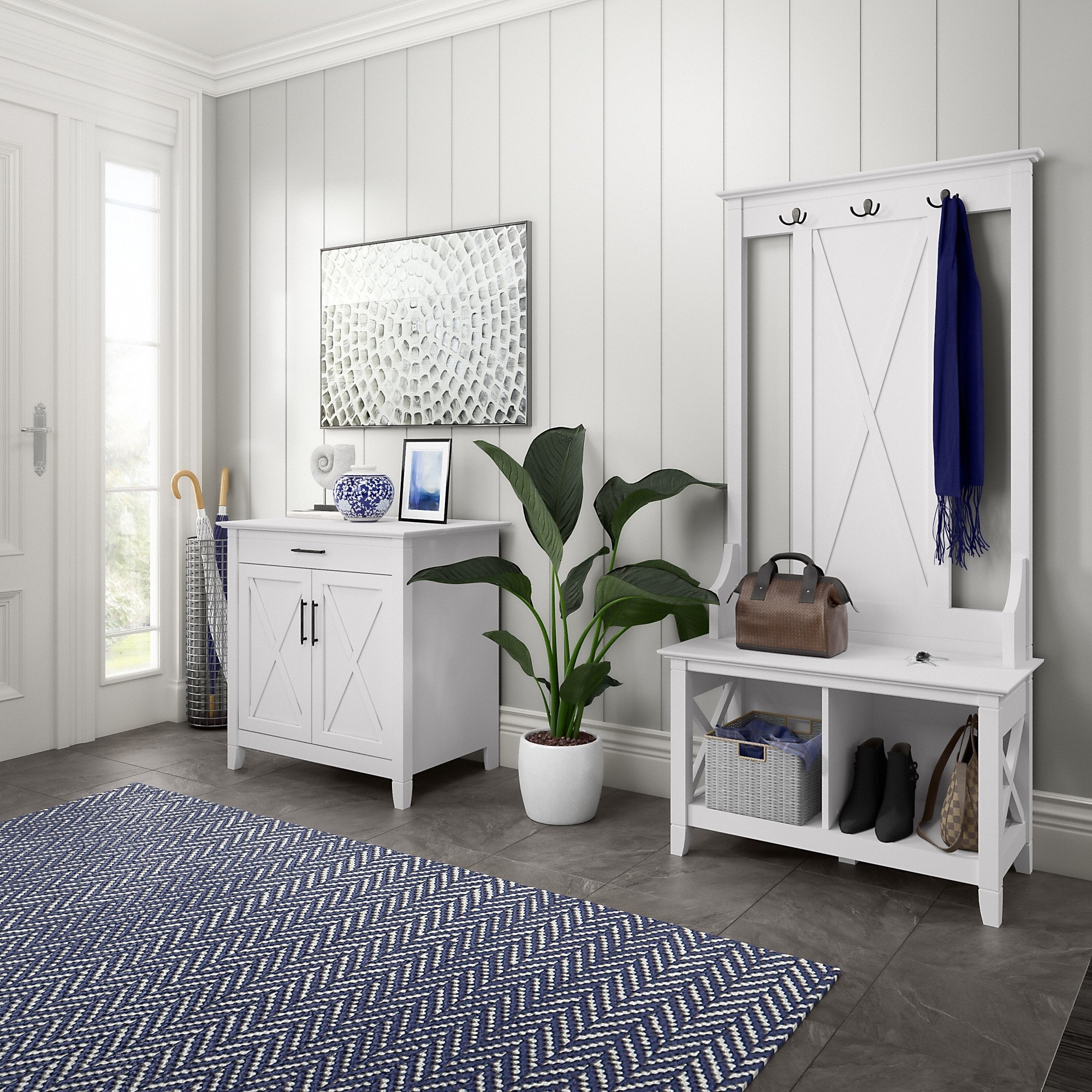 Key West Entryway Storage Set with Armoire Cabinet by Bush Furniture - On  Sale - Bed Bath & Beyond - 34238054